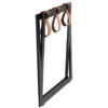  Black Stainless Steel Suitcase Support with Leather Straps